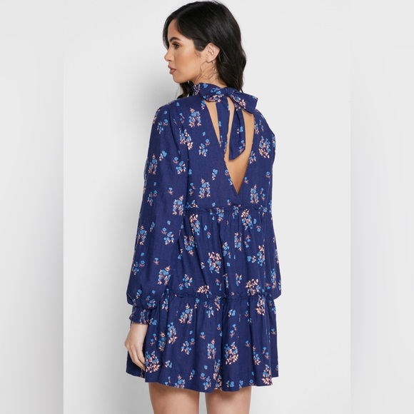 Free People Petit Fours High Neck Floral Print Dress - Picture 2 of 4